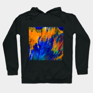 "Faded" acrylic pour painting Hoodie